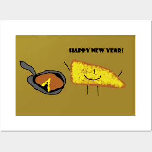 happy new year cornbread! Posters and Art